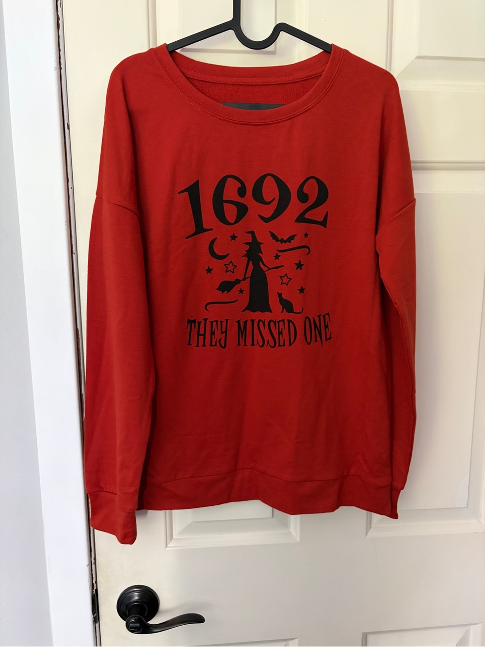 Burnt Orange Witch “ 1692 THEY MISSED ONE” Long Sleeve Shirt Size S